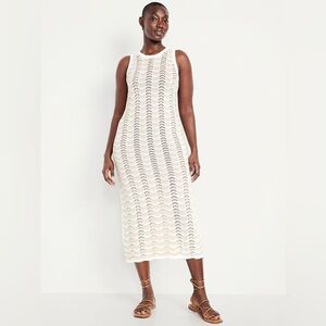 Old Navy Cream Knit Sleeveless Dress